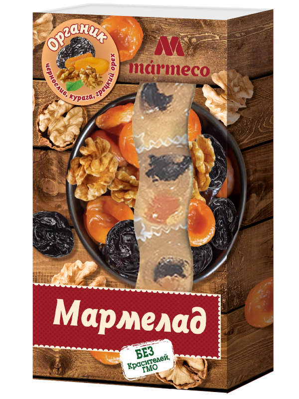 №2 Мармелад "Органик"  Курага, Чернослив, грецкий орех, 180г  в Керчи