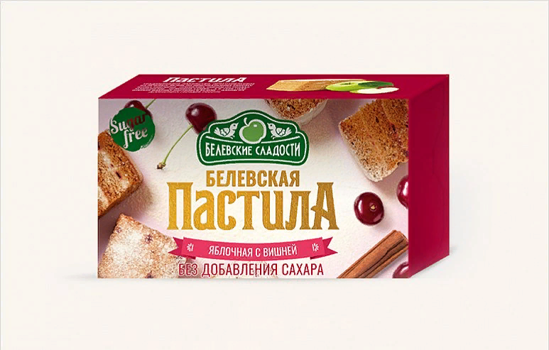  Пастила  200г диетическая С ВИШНЕЙ, НОВЫЙ ФОРМАТ (4 шт по 50гр)    в Керчи